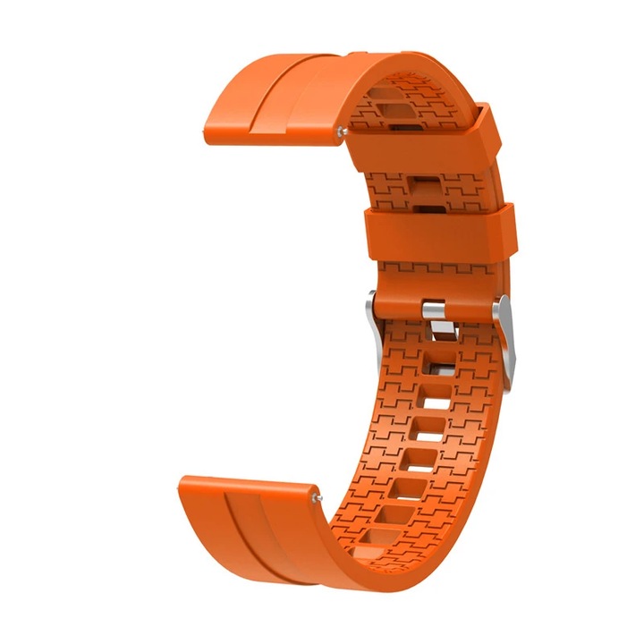 Каишка VALLEY-77, съвместима с Huawei Watch 5 / 5 Pro 46 mm / Watch 4 / 4 Pro 46 mm / Watch 3 / 3 Pro 46 mm, 48 mm, Classic/Active, Huawei Watch GT, GT 2, GT 2 Pro, GT 3 46 mm 46 mm, Силикон, 22 мм, Оранжева
