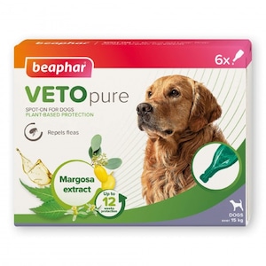 Pipete antiparazitare pentru caini, Beaphar Veto Bio Spot On, 6buc