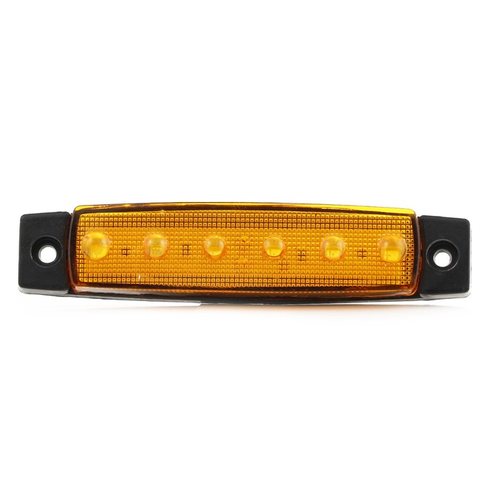 Оранжев LED габарит, 12V, универсален 6 диода