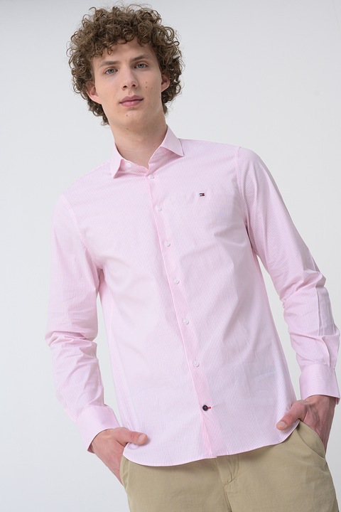 Tommy Hilfiger, Pamuting logós részlettel, Fehér/Pasztellrózsaszín