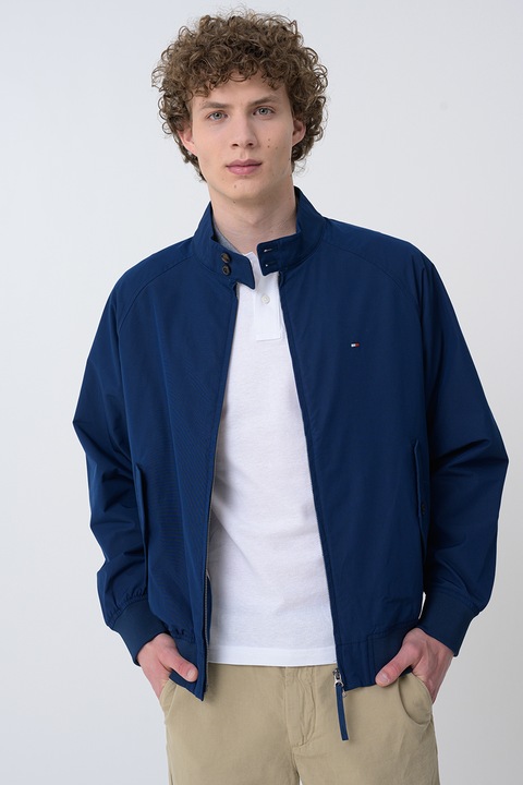 Tommy Hilfiger, Cipzáros pamuttartalmú dzseki, Tengerészkék, 2XL