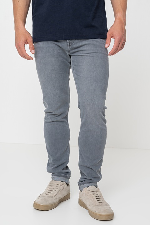 Tommy Hilfiger, Blugi slim fit, Gri inchis melange