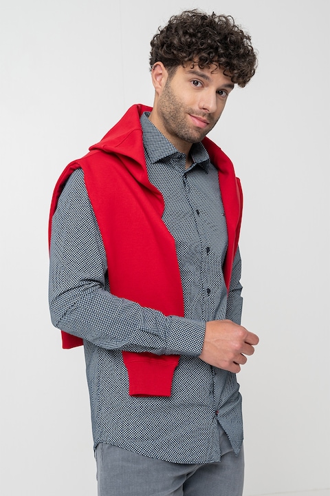 Tommy Hilfiger, Normál fazonú ing, Fehér/Sötétkék