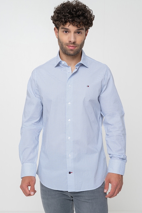 Tommy Hilfiger, Normál fazonú ing, Fehér/Királykék