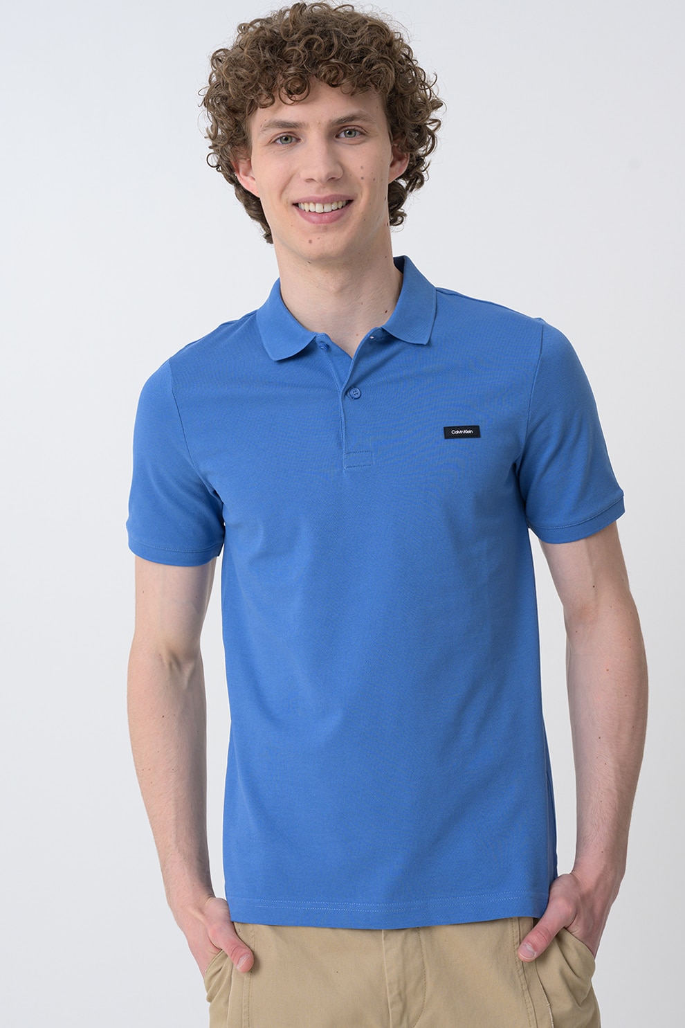 CALVIN KLEIN, Tricou polo slim fit, Indigo, 2XL