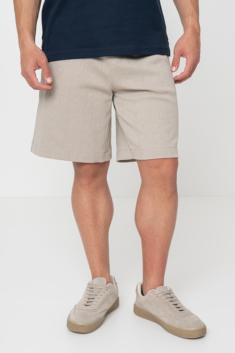 CALVIN KLEIN, Pantaloni sucrti texturati cu snur, Bej inchis