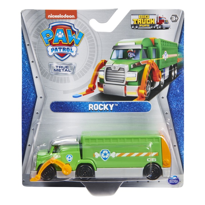 Masinuta Paw Patrol True Metal - Big Truck Pups, Rocky