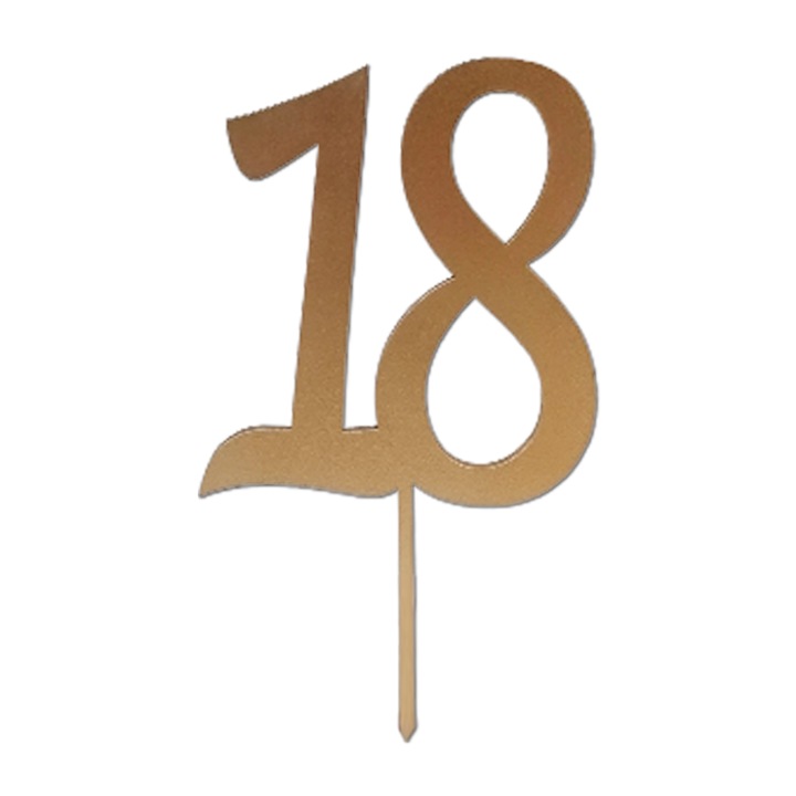 Tortafedő 18 év felett, Promóciós nyomat, 18MDF1, arany festett mdf, 12x12 cm