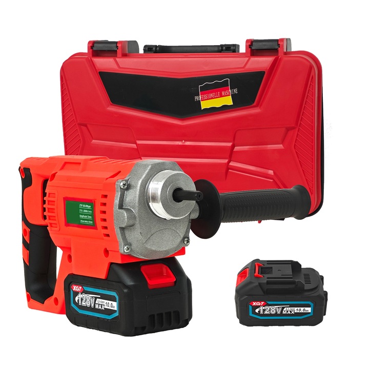 Vibrator de beton, cu acumulator, fara lance, 128V, 10Ah