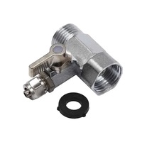 Teu inox cu robinet de alimentare filtre de apa sau automate Furtun 6 mm