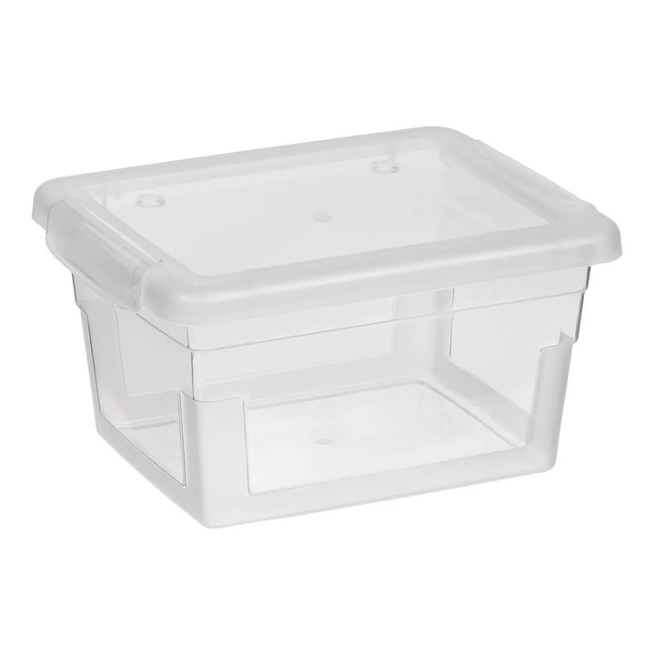 Cutie de Depozitare cu Capac din Plastic Transparenta 1.3l