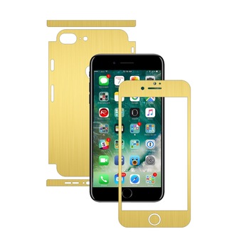 Folie de protectie Carbon Skinz, Husa de tip Skin Adeziv pentru Carcasa, Brushed Auriu dedicata Apple iPhone 8 + Plus Folie de protectie Carbon Skinz, Husa de tip Skin Adeziv pentru Carcasa, Brushed Auriu dedicata Apple iPhone 8 + Plus