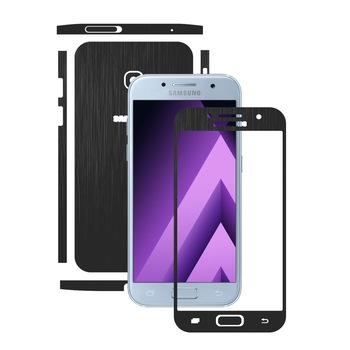 1 + 1 GRATUIT - Samsung Galaxy A5 2017 - Brushed Negru - Folie de protectie Carbon Skinz, Husa Full Body Cover de tip Skin Adeziv pentru Rama Ecran,Carcasa Spate si Laterale 1 + 1 GRATUIT - Samsung Galaxy A5 2017 - Brushed Negru - Folie de protectie Carbon Skinz, Husa Full Body Cover de tip Skin Adeziv pentru Rama Ecran,Carcasa Spate si Laterale