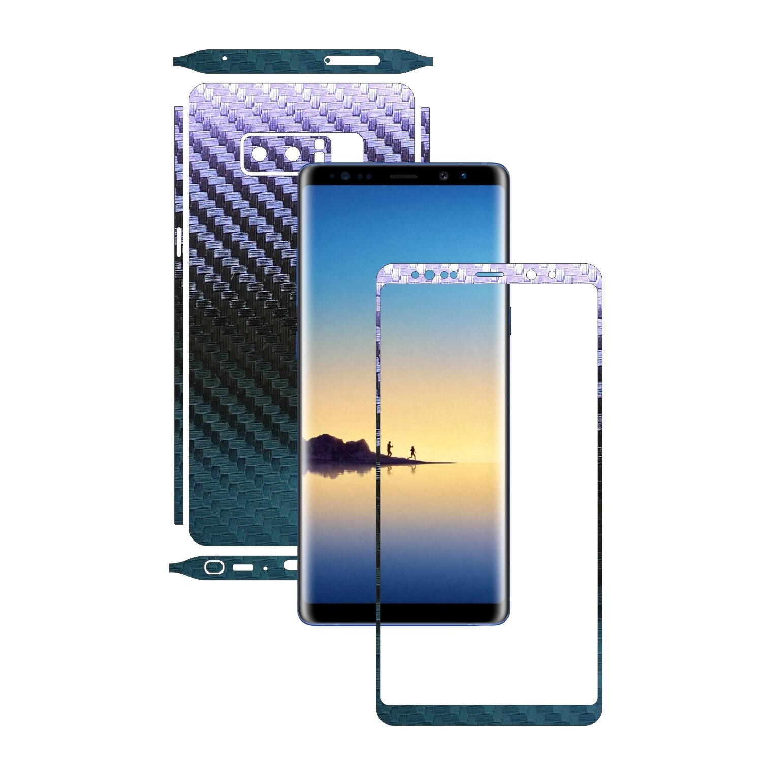 Folie de protectie Carbon Skinz, Husa de tip Skin Adeziv pentru Carcasa, Carbon Cameleon dedicata Samsung Galaxy Note 8