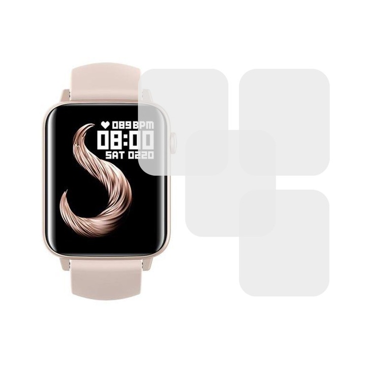 Комплект от 4 x фолио, съвместимо с Doogee CS3, Commando Shield Full Glue, регенерируем силиконов хидрогел, анти-шок и против счупване, SlimLine NanoShield, прозрачен