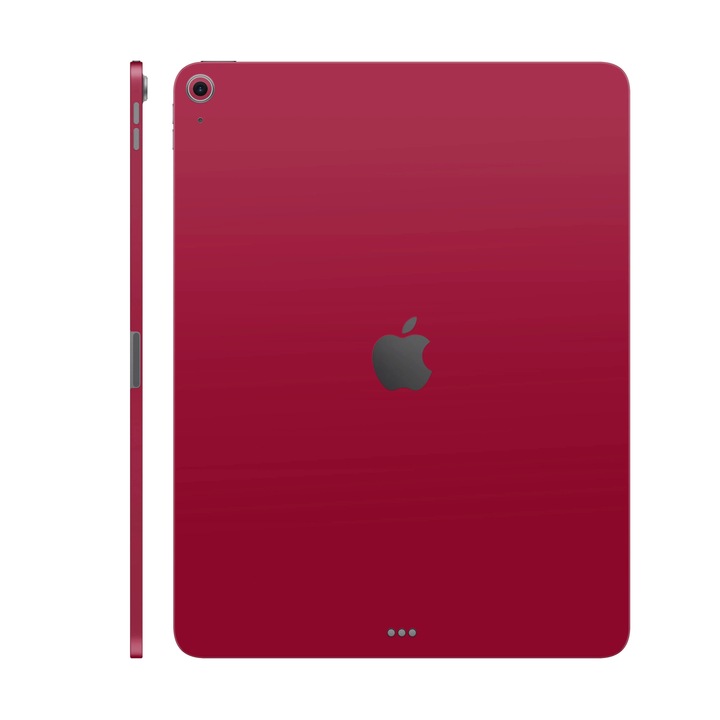 Folie de protectie pentru iPad Air 13" (2025, M3), Colectia Unique, Skin Spate cu laterale unite, Mat Rosu