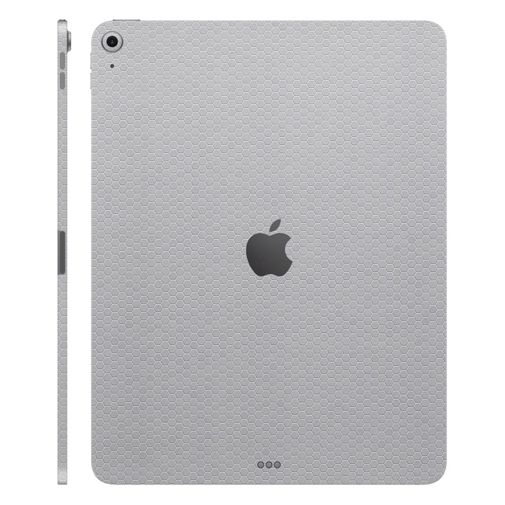 Folie de protectie pentru iPad Air 13" (2025, M3), Colectia Elegans, Skin Spate cu laterale unite, Honeycomb Gri