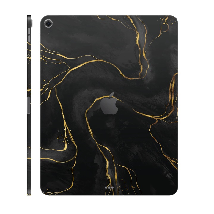 Folie de protectie pentru iPad Air 13" (2025, M3), Colectia Signature, Skin Spate cu laterale unite, Golden Onyx