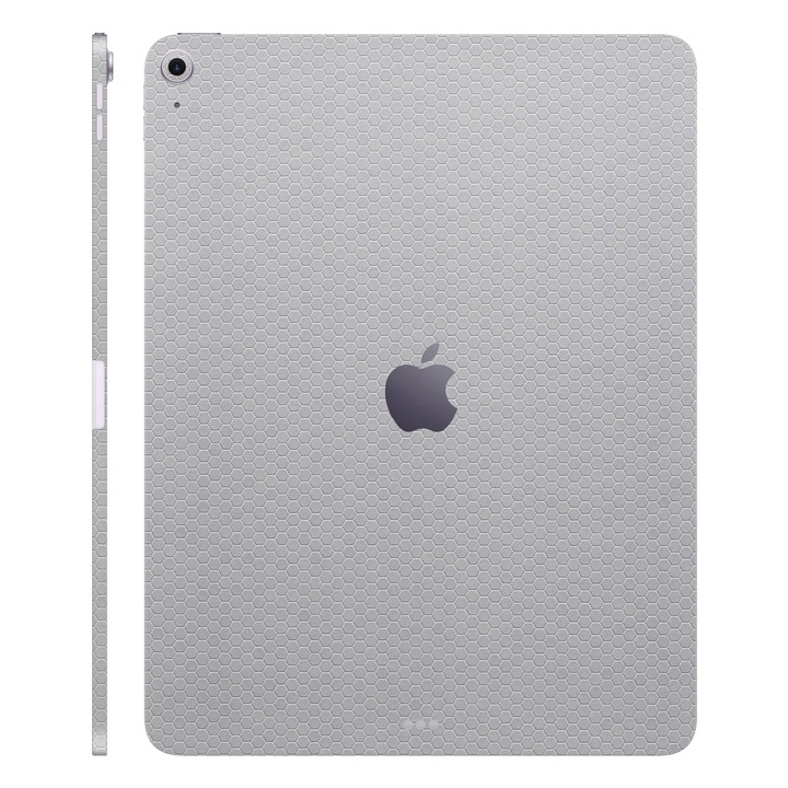 Folie de protectie pentru iPad Air 11" (2025, M3), Colectia Elegans, Skin Spate cu laterale unite, Honeycomb Gri