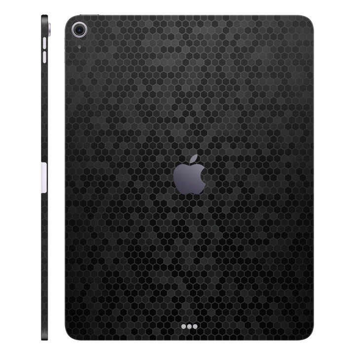 Folie de protectie pentru iPad Air 11" (2025, M3), Colectia Elegans, Skin Spate cu laterale unite, Honeycomb Negru