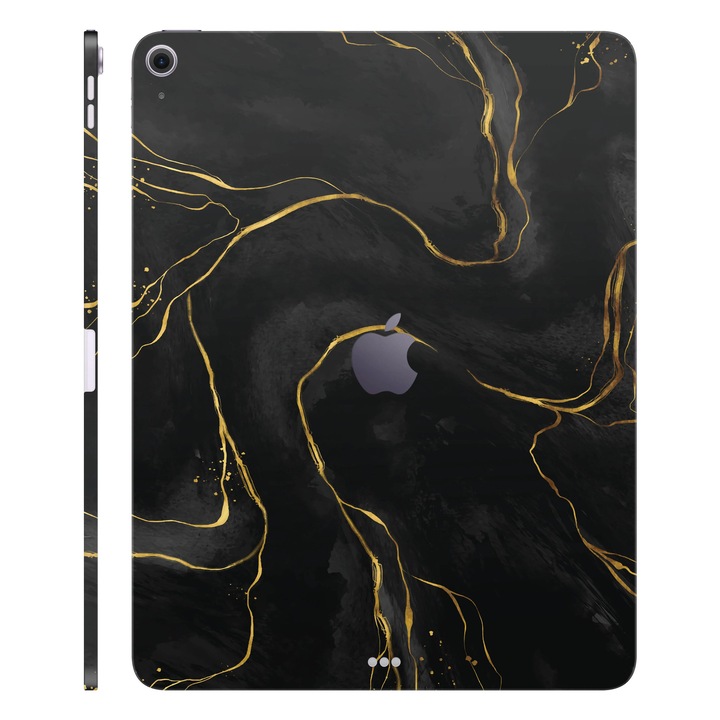 Folie de protectie pentru iPad Air 11" (2025, M3), Colectia Signature, Skin Spate cu laterale unite, Golden Onyx