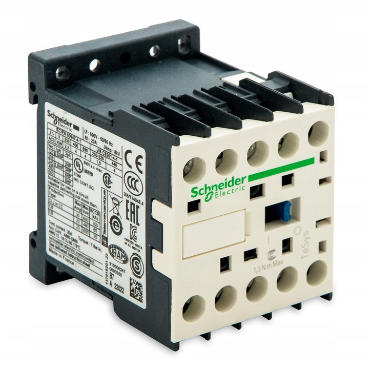 Contactor TeSys K, 3-bipolar, 9A, 24V AC, 50/60Hz, terminale cu surub