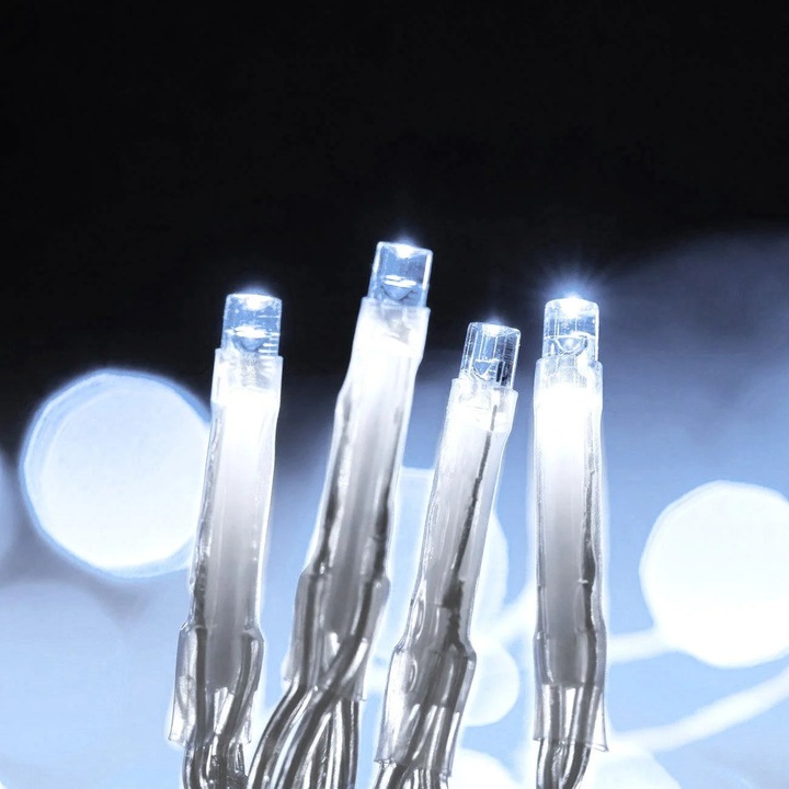 Instalatie de Lumini cu 500 de becuri LED Interconectabila 28,05m - Alb Rece