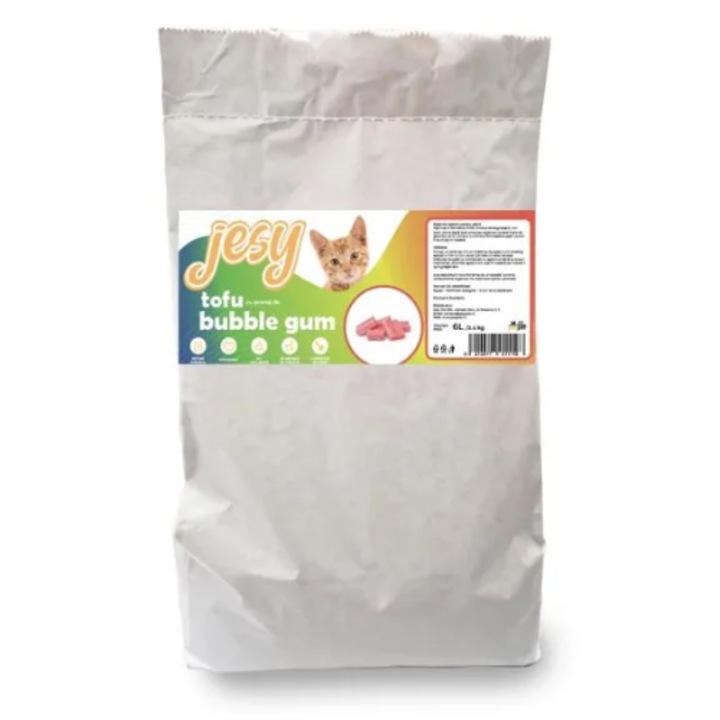 Asternut igienic Tofu JESY Bubble Gum 6L/2, 5kg