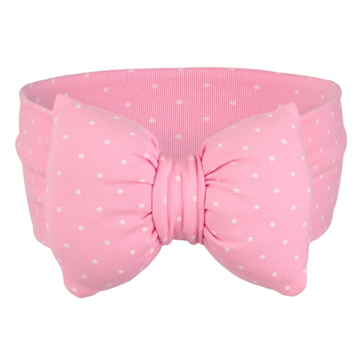 Bentita Par Roz cu Buline Fundita Puffy pentru Copii