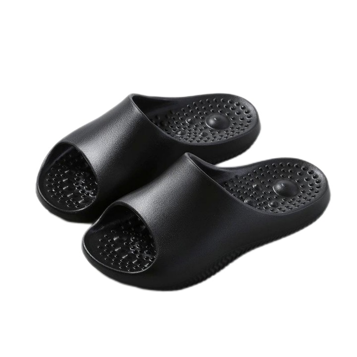 Slapi masaj RUIOMII, EVA, negru, 42-43 EU, design ergonomic, talpa antiderapanta