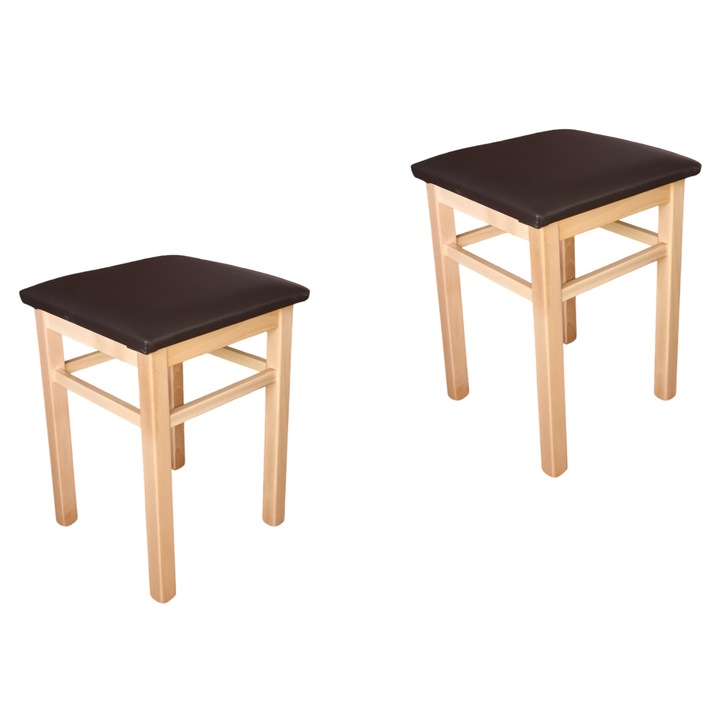 Set tabureti, 2 bucati, lemn de fag