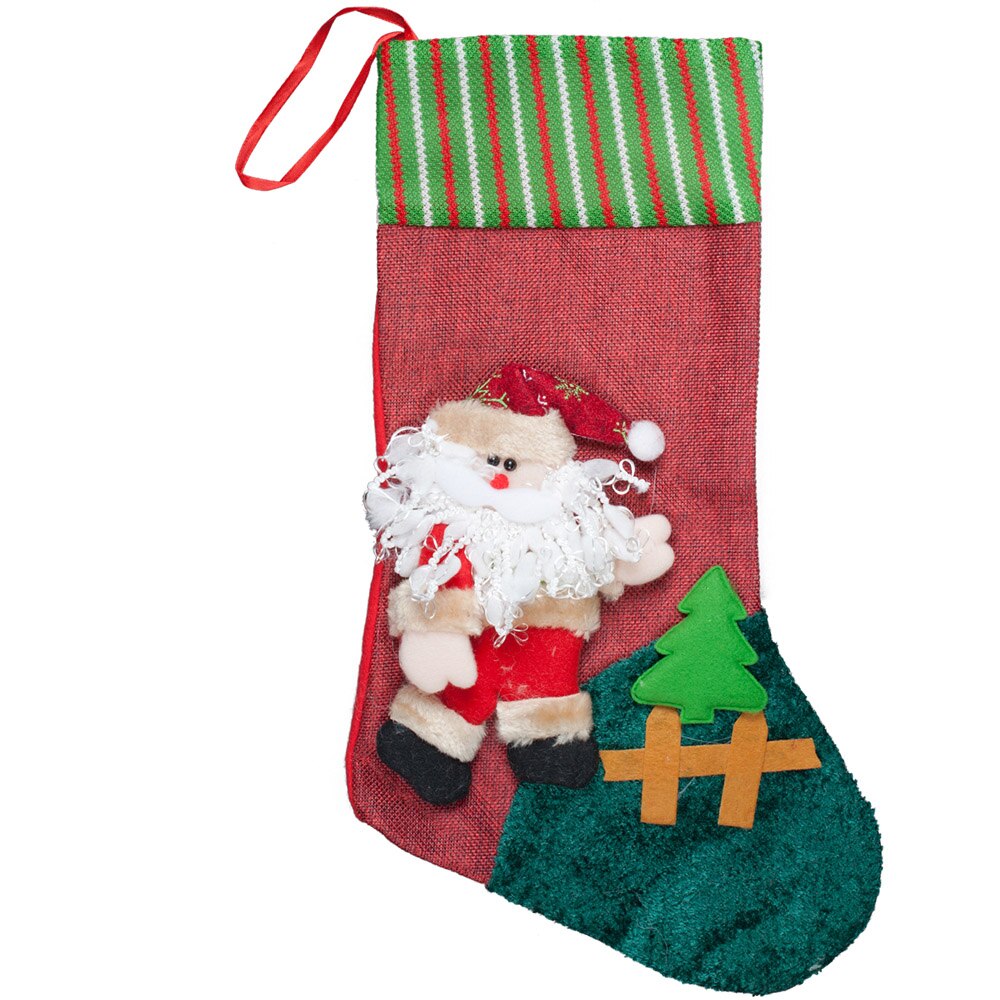 Cizmulita cadou eNoelle, Santa cu barba, 47 x 18 cm