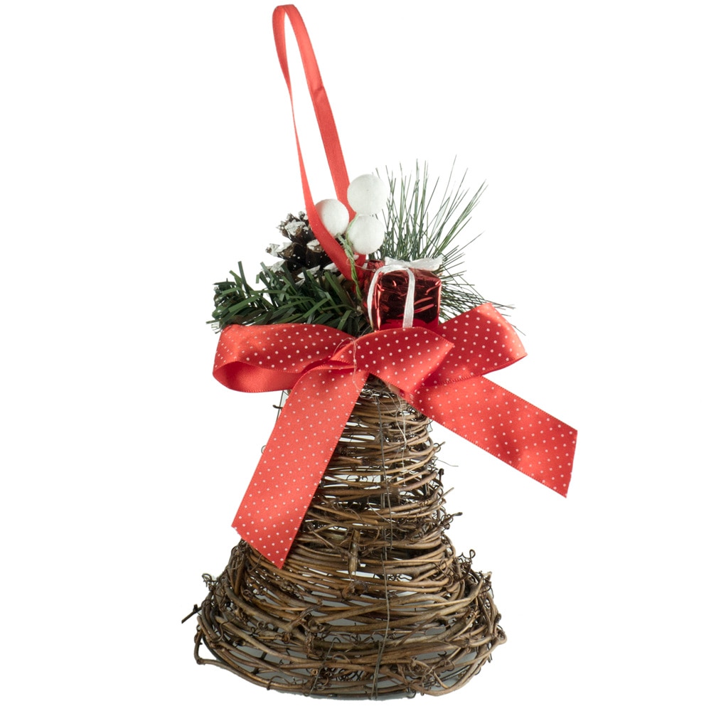 Clopotel eNoelle, ratan, 21 cm