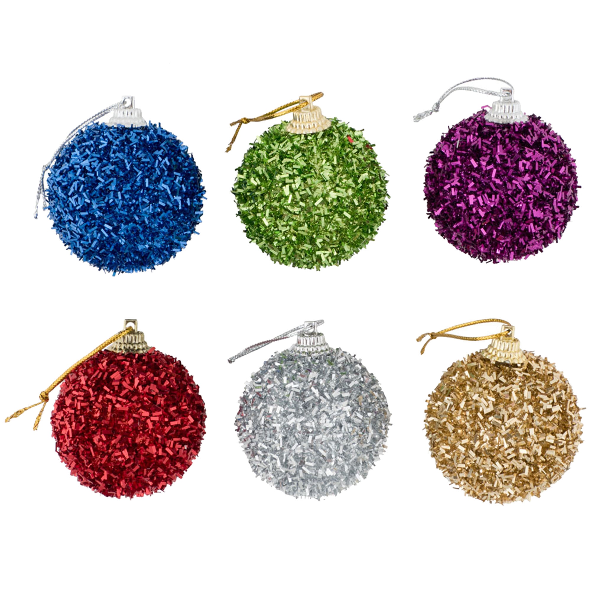 Set 6 globuri eNoelle, Model 4, auriu, 5 cm