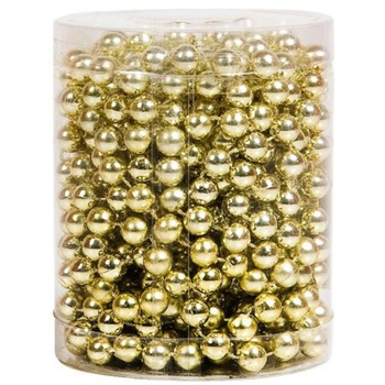 Sirag margele decorative eNoelle, auriu, 3 m x 10 mm Sirag margele decorative eNoelle, auriu, 3 m x 10 mm