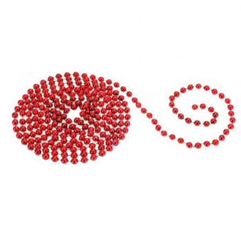 Sirag margele decorative eNoelle, rosu, 3 m x 10 mm Sirag margele decorative eNoelle, rosu, 3 m x 10 mm