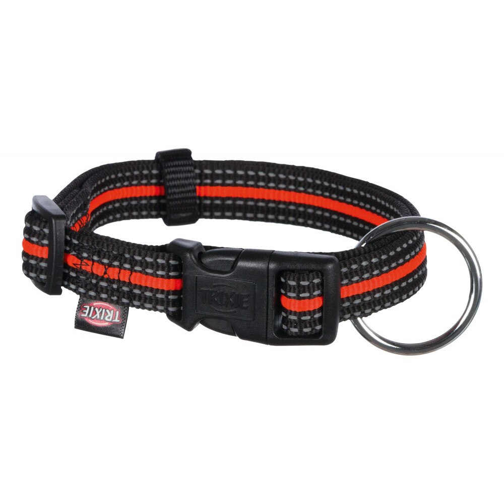 Zgarda Trixie Fusion, L-Xl ,40-65cm/25mm, Negru/Orange 20602