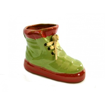 Bocanc ceramica verde cu rosu Bocanc ceramica verde cu rosu