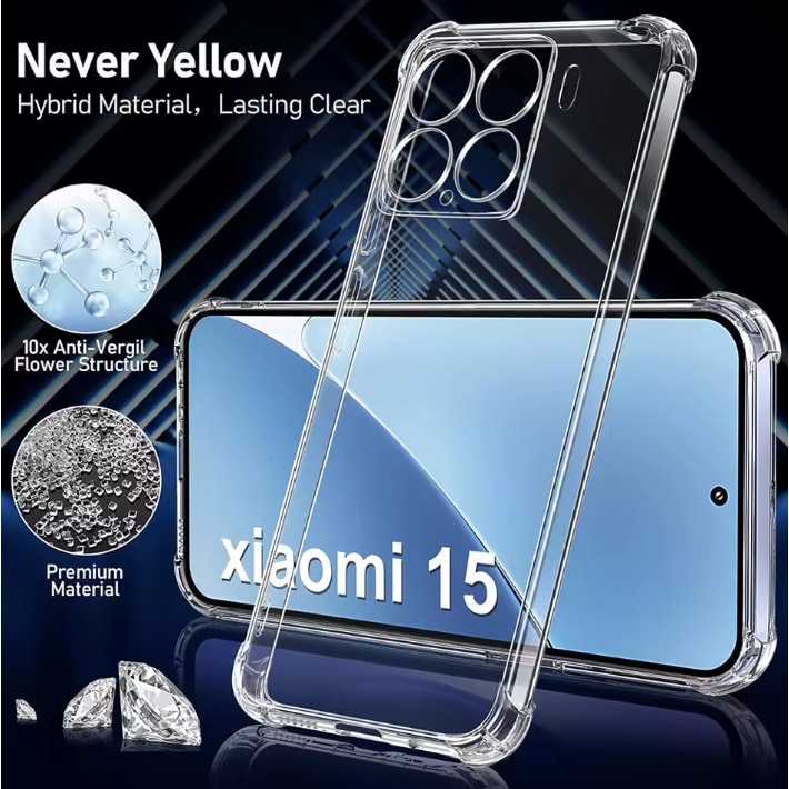 Husa protectie Mat-Tech compatibila cu Xiaomi 15, Protectie Camera, Colturi anti-soc, Decupaje Precise, Rezistenta la impact, Transparenta