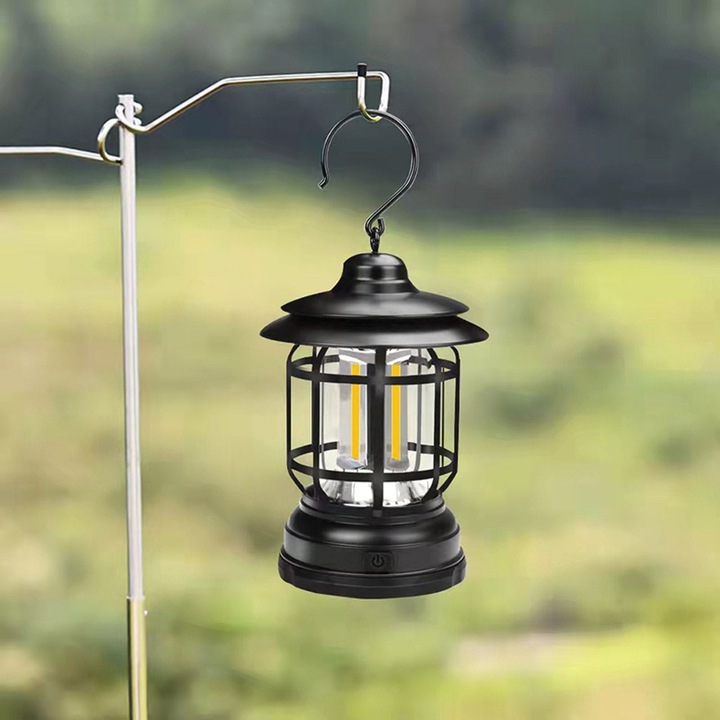 Фенер с 3 COB LED диода 9.6x9.6x16.6см