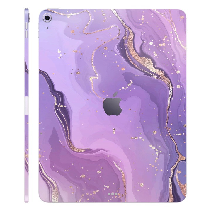 Folie de protectie pentru iPad Air 11" (2025, M3), Colectia Signature, Skin Spate cu laterale separate, Lavender Swirl
