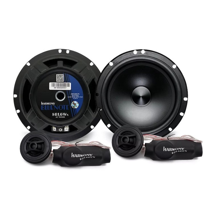 ESB Harmony HB1.6K2X високоговорители за кола, 2-лентова система, 165 мм, 65 W RMS, 4Ω, 4 високоговорителя + аксесоари
