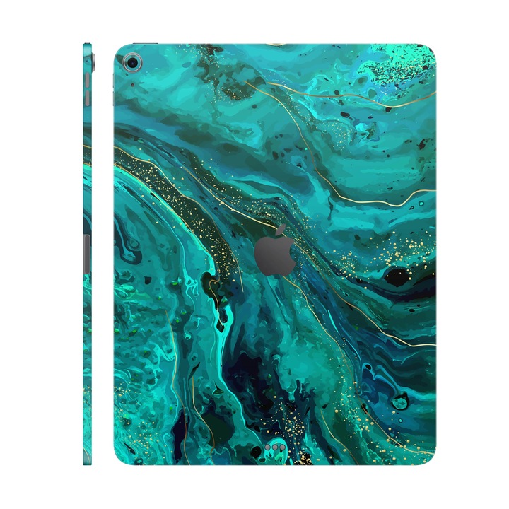 Folie de protectie pentru iPad Air 13" (2025, M3), Colectia Signature, Skin Spate cu laterale unite, Celestial Lagoon
