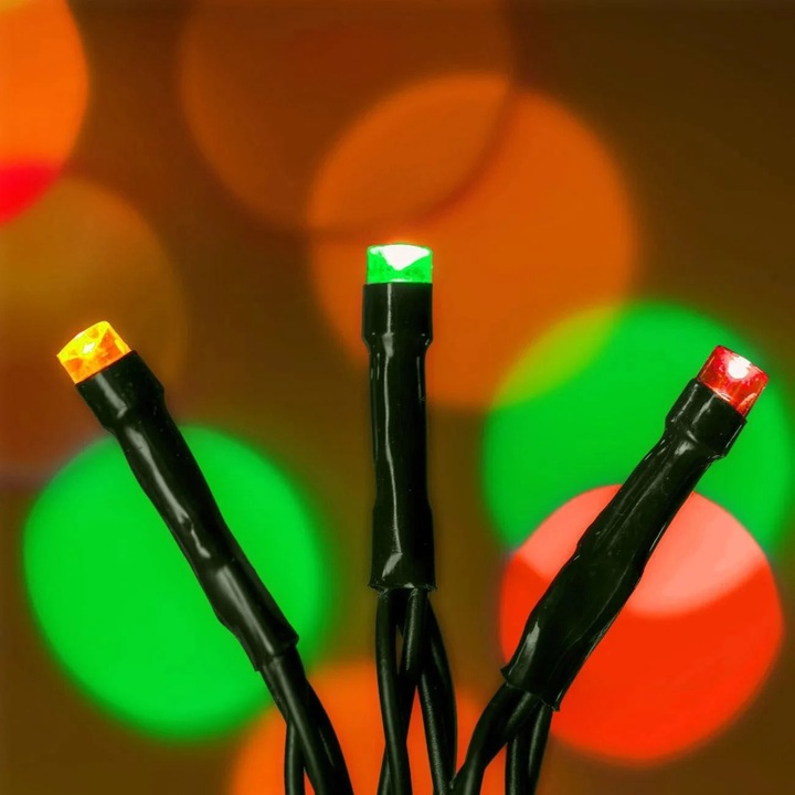 Осветителна инсталация с 60 LED крушки с батерии и програма 5.90м - многоцветни