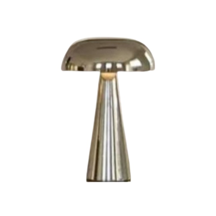 Veioza din metal, argintiu, anticorosiva stil modern, lumina ambientala