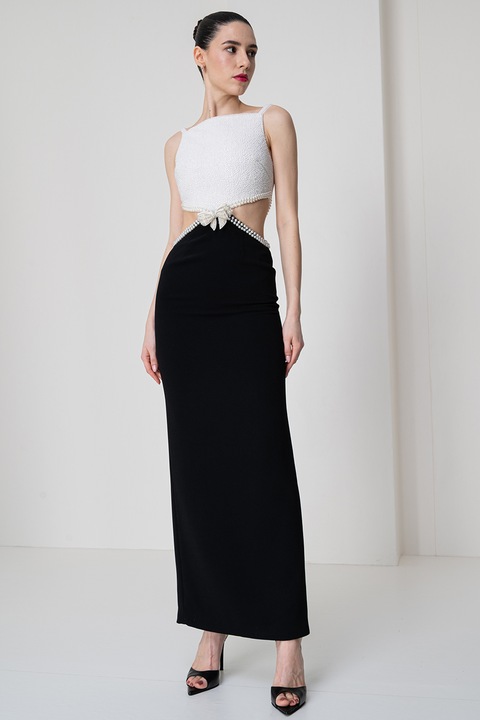 SELF-PORTRAIT, Рокля с отвор, Бял/Черен