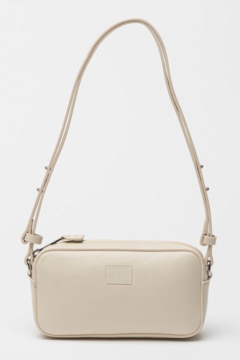 Tommy Jeans, Camera keresztpántos logós táska, Csontszín