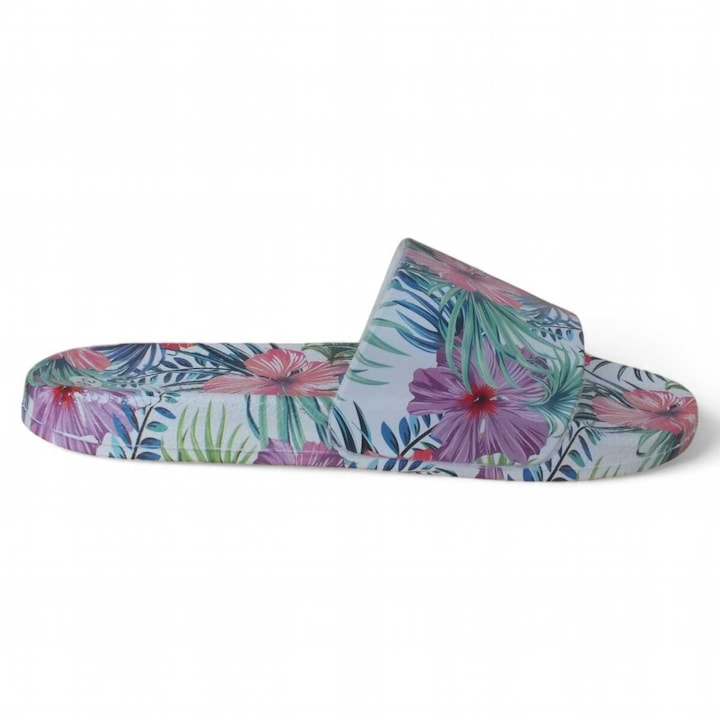 Papuci de plaja pentru femei, Fashion, comozi, usori si reizstenti, model simplu si versatil, Multicolor, 37 EU