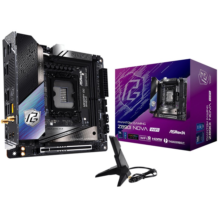 ASROCK Z890I NOVA WIFI alaplap, LGA1851 foglalat
