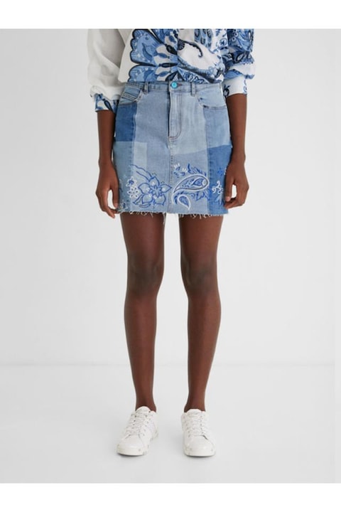 Fusta Desigual 21SWFD02, Albastru, XS